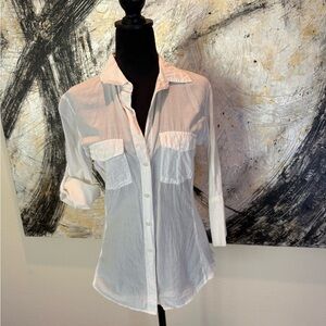 James Perse White Button-Down Shirt